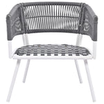 K&K 4-Piece Boho Rope Patio Furniture Set, Outdoor Furniture with Acacia Wood Table, Patio Conversation Setwith Deep Seating & Thick Cushion for Backyard Porch Balcony, Grey SK000004AAG-djyc