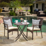 Charming Outdoor Bistro Set – Cozy Table and Two Chairs for Relaxing Backyard Dining 57593-djyc