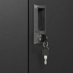 Metal Storage Cabinet with Locking Doors and Adjustable Shelf, Folding Filing Storage Cabinet , Folding Storage Locker Cabinet for Home Office,School,Garage, Black W124747827-djyc