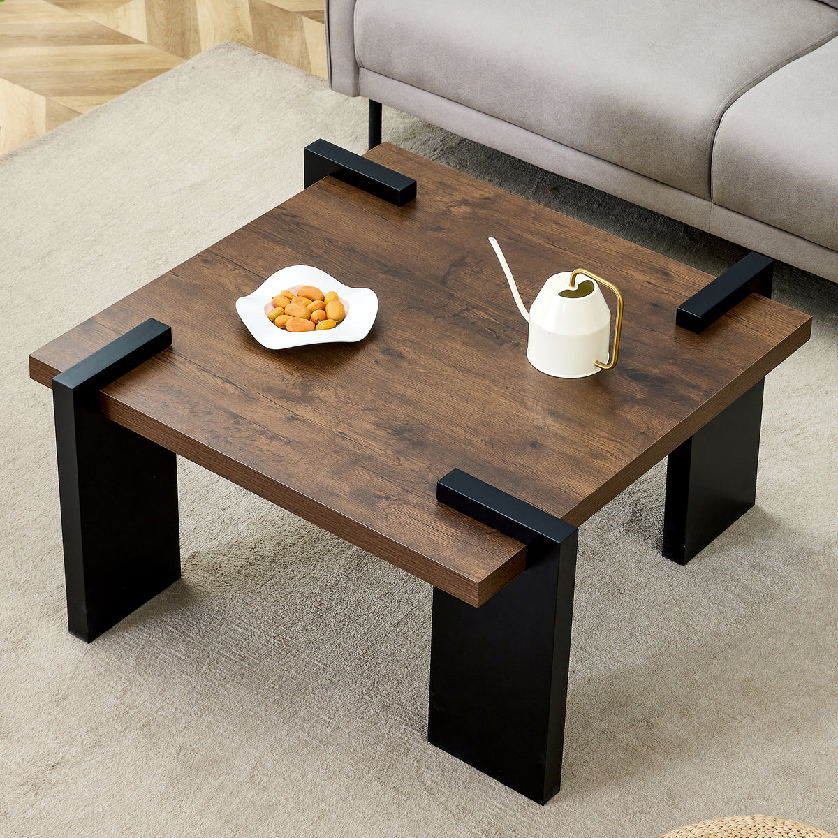Walnut MDF Coffee Table,perfect for Living Rooms & Lounge Areas W3226P279058-djyc