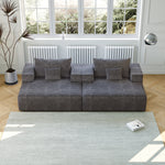 55-inch Chenille Sponge Sofa Lounge Chair,No Assembly Required,Fluffy Modern Sleeper Chair for Indoor Living Room Bedroom W834P221021-djyc