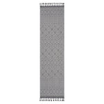 Guros Collection 2X8 Grey / White / Geometric Indoor / Outdoor Runner Rug-B189P183584
