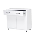 Two door Side Table-White W28203337-djyc