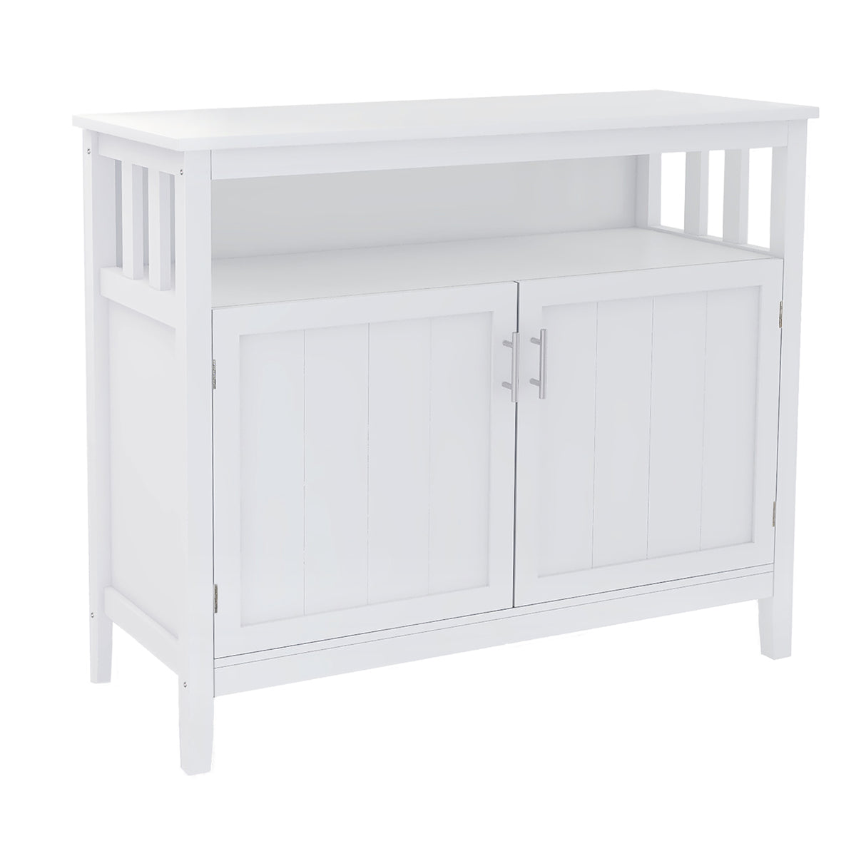 Kitchen storage sideboard and buffet server cabinet-White W28209580-djyc
