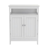 Bathroom standing storage with double shutter doors cabinet-White W28215278-djyc