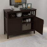 Kitchen Storage Sideboard And Buffet Server Cabinet-Brown Color W28209564-djyc