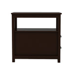 End Table Narrow Nightstand With Two Drawers And Open Shelf-Brown W28206526-djyc