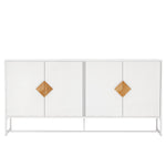 Solid wood special shape square handle design with 4 doors and double storage sideboard W282S00014-djyc