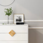 Solid wood special shape square handle design with 4 drawers bedroom furniture dressers W28233441-djyc