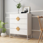 Solid wood special shape square handle design with 4 drawers bedroom furniture dressers W28233441-djyc