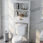 Over-the-Toilet Storage Cabinet White with one Drawer and 2 Shelves Space Saver Bathroom Rack W28227728-djyc