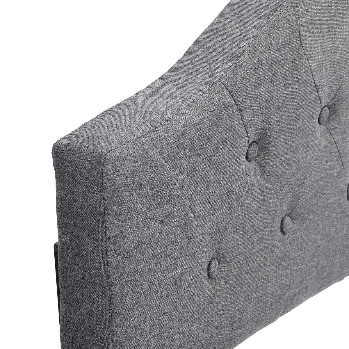 Upholstered Headboard, Adjustable Headboards for King Size Bed, Modern Breathable Fabric with buttons, Adjustable Height from 55.9" to 63.78", Grey Linen W31135907-djyc