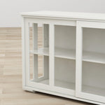Kitchen Storage Stand Cupboard With Glass Door-White W28235613-djyc