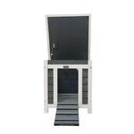 Weatherproofwooden outdoor rabbit hutchLockable Door Openable Top Indoor for Small Animals W21942115-djyc