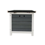 Weatherproofwooden outdoor rabbit hutchLockable Door Openable Top Indoor for Small Animals W21942115-djyc