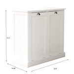 Two-Compartment Tilt-Out Laundry Sorter Cabinet-White W112049950-djyc