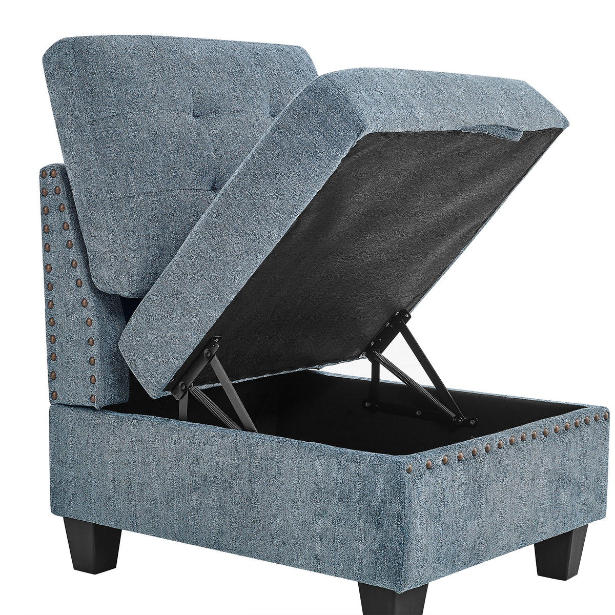 Single Chair for Modular Sectional,Navy(26.5"x31.5"x36") W487125894-djyc