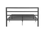 Queen Size Metal Bed Frame with Headboard Charcoal Grey W31181462-djyc