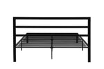 Queen Size Metal Bed Frame with Headboard Black W31181461-djyc