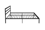 Queen Size Metal Bed Frame with Headboard Black W31181461-djyc