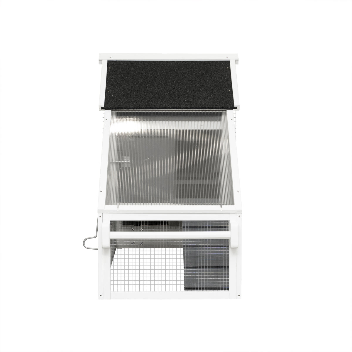 Removable Tray Ramp wooden outdoor chicken hutch coop with running cage with wheels W21949696-djyc