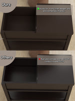 Narrow Sided Table with Drawers and Bottom Partition in Flip Over Design - Brown (Package Contains Two Products) W28243317-djyc