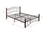 King Size Metal Bed Frame with Headboard and FootboardBronze W31181460-djyc