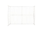 Queen Size Metal Bed Frame with Headboard and Footboard White W31180791-djyc