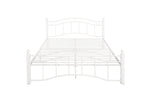 Queen Size Metal Bed Frame with Headboard and Footboard White W31180791-djyc