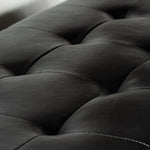 Storage Ottoman with Wooden Legs, Faux Leather Ottoman with Storage for Living Room, Bedroom & Hallway, Ottoman Foot Rest, 38.4' Black Ottoman W68053161-djyc