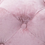 Pink Modern Velvet Upholstered Ottoman, Exquisite Small End Table, Soft Foot Stool,Dressing Makeup Chair, Comfortable Seat for Living Room, Bedroom, Entrance W1170103513-djyc