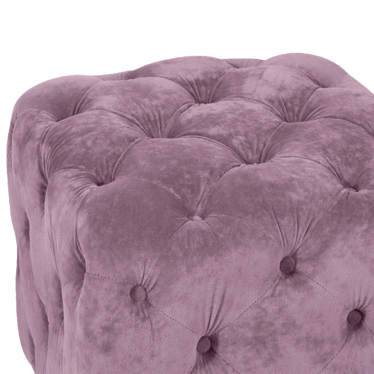 Purple Modern Velvet Upholstered Ottoman, Exquisite Small End Table, Soft Foot Stool,Dressing Makeup Chair, Comfortable Seat for Living Room, Bedroom, Entrance W1170103517-djyc