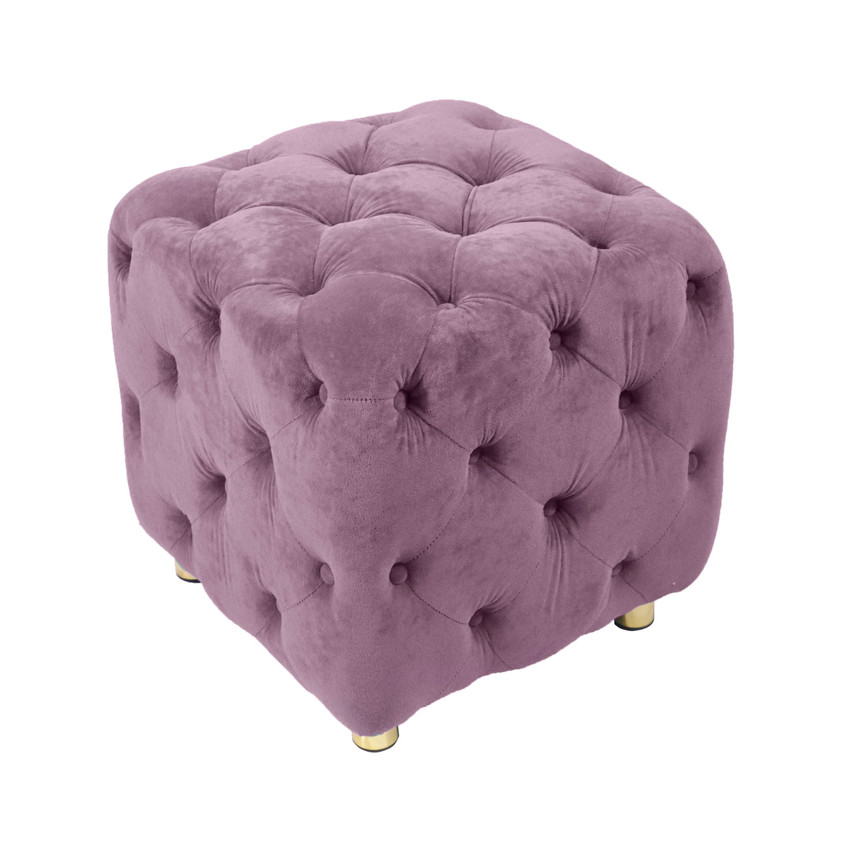 Purple Modern Velvet Upholstered Ottoman, Exquisite Small End Table, Soft Foot Stool,Dressing Makeup Chair, Comfortable Seat for Living Room, Bedroom, Entrance W1170103517-djyc