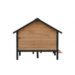 Outdoor Large Wooden Cabin House Style Wooden Dog Kennel with Porch W21951579-djyc