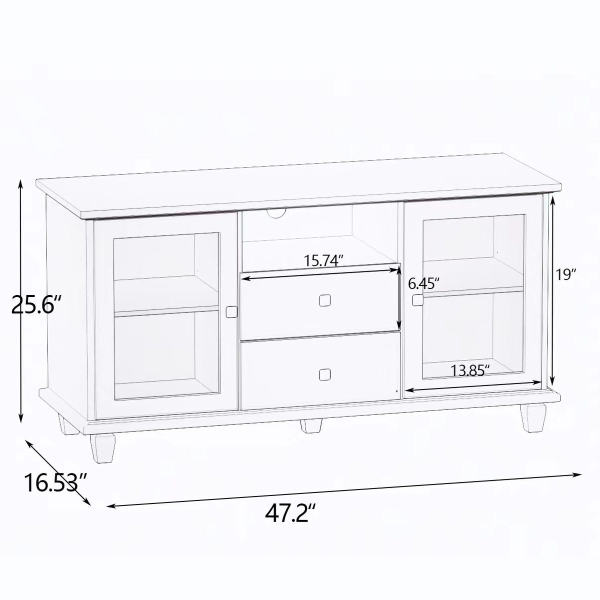Ultra white changhong glass TV cabinet W282S00081-djyc
