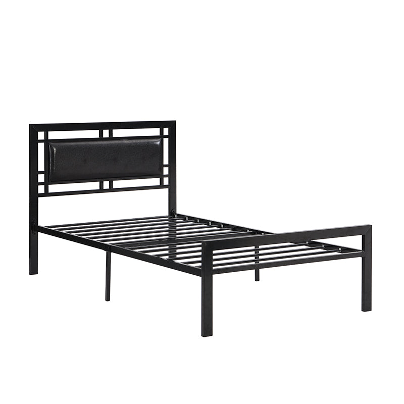 Twin Size metal bed Sturdy System Metal Bed Frame ,Modern style and comfort to any bedroom ,black W311109646-djyc