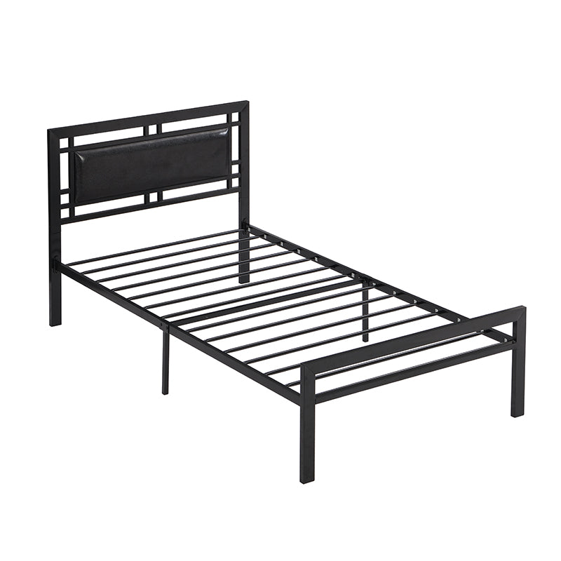 Twin Size metal bed Sturdy System Metal Bed Frame ,Modern style and comfort to any bedroom ,black W311109646-djyc