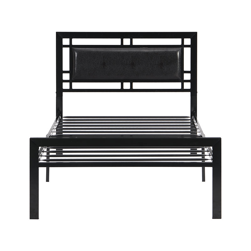 Twin Size metal bed Sturdy System Metal Bed Frame ,Modern style and comfort to any bedroom ,black W311109646-djyc