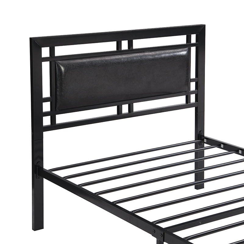 Twin Size metal bed Sturdy System Metal Bed Frame ,Modern style and comfort to any bedroom ,black W311109646-djyc