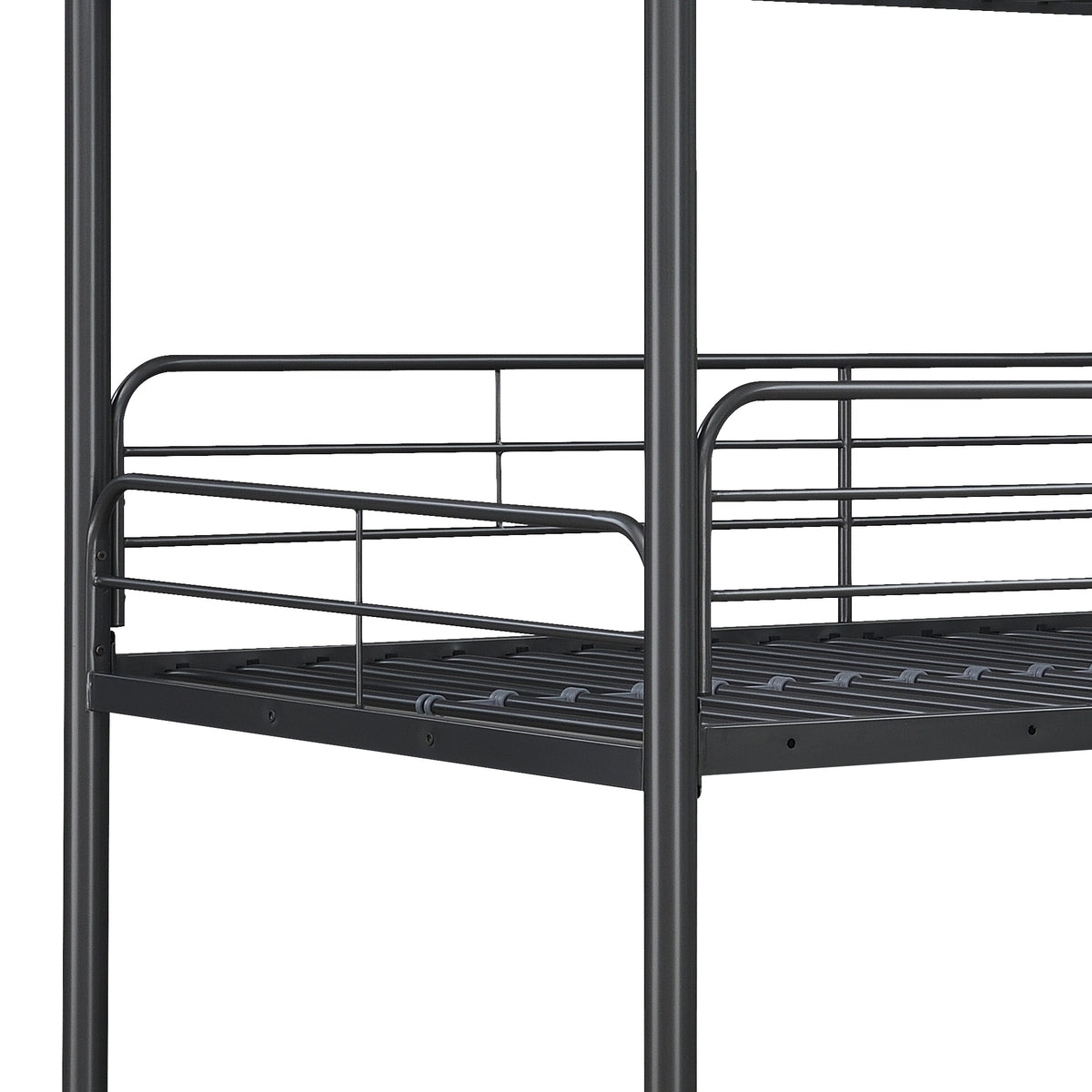 Furniture Triple Bunk Bed, Twin/Twin/Twin, black W311S00036-djyc