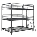 Furniture Triple Bunk Bed, FULL/FULL/FULL, black W311S00038-djyc