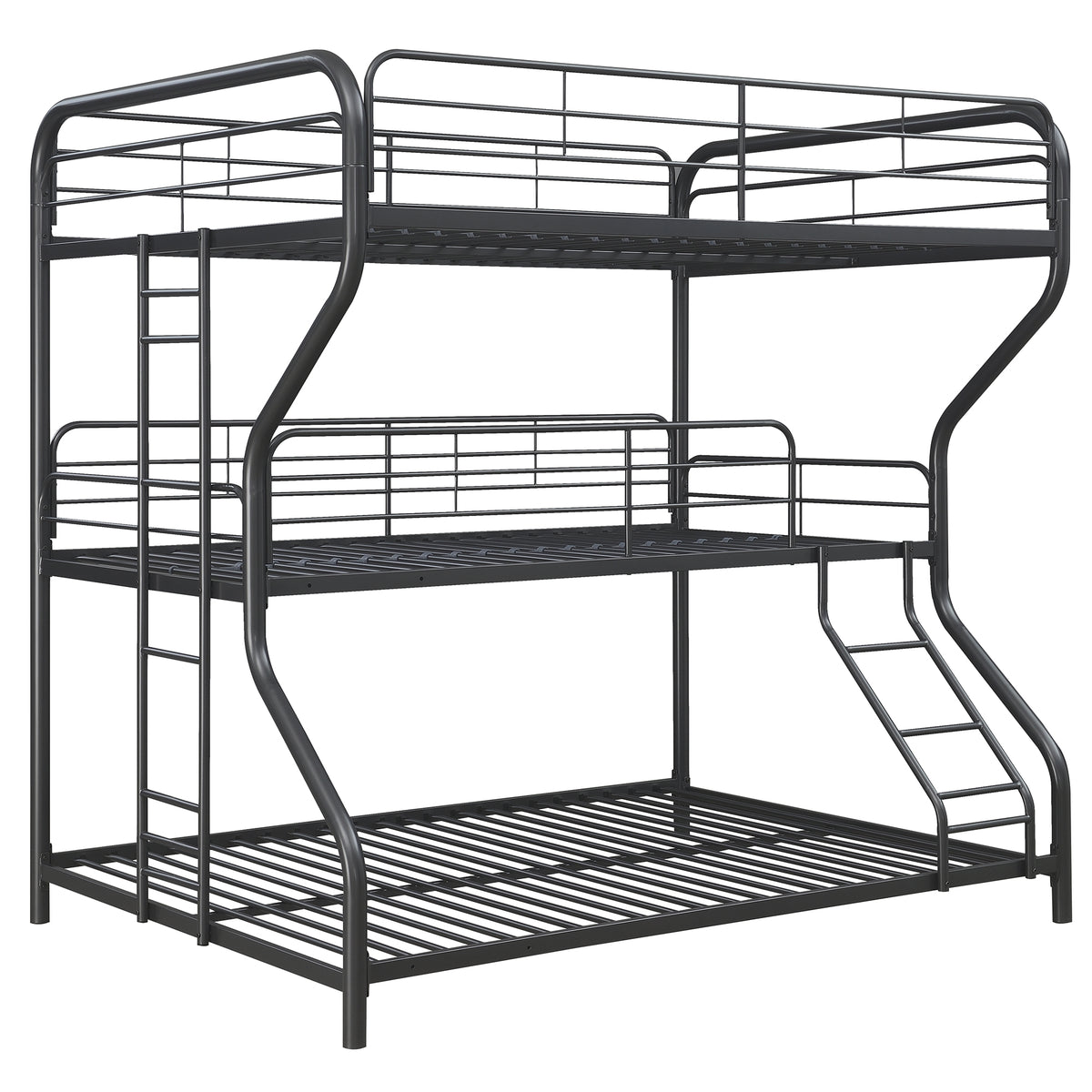 Furniture Triple Bunk Bed, FULL/Twin/FULL, black W311S00037-djyc