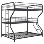 Furniture Triple Bunk Bed, FULL/Twin/FULL, black W311S00037-djyc