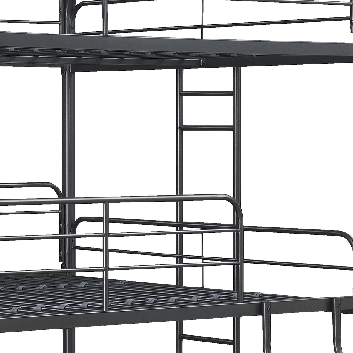 Furniture Triple Bunk Bed, FULL/FULL/FULL, black W311S00038-djyc
