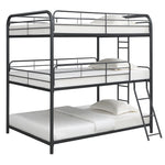 Furniture Triple Bunk Bed, FULL/FULL/FULL, black W311S00038-djyc