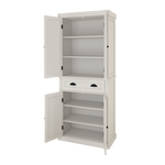 71" Kitchen Pantry Storage Cabinet , with 4 Doors, Drawer, 2 Adjustable Shelves, Freestanding Cupboard for Dining Room Living Room, Laundry-White W282S00025-djyc