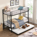 METAL Bunk Bed with trundleBlack W311120500-djyc