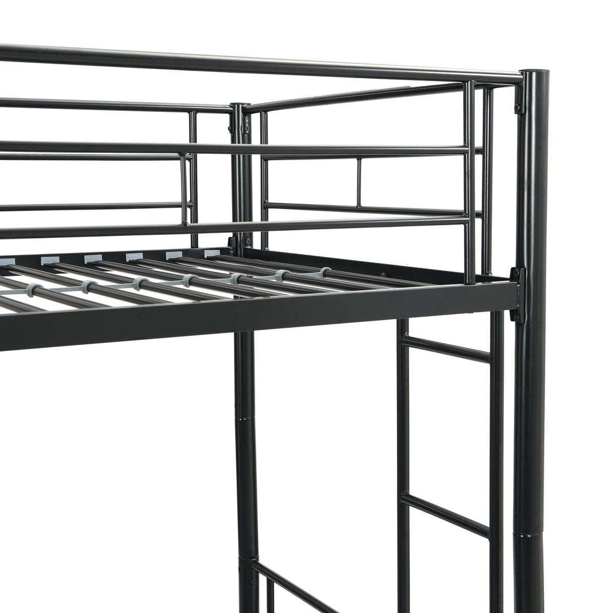 METAL Bunk Bed with trundleBlack W311120500-djyc