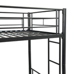 METAL Bunk Bed with trundleBlack W311120500-djyc