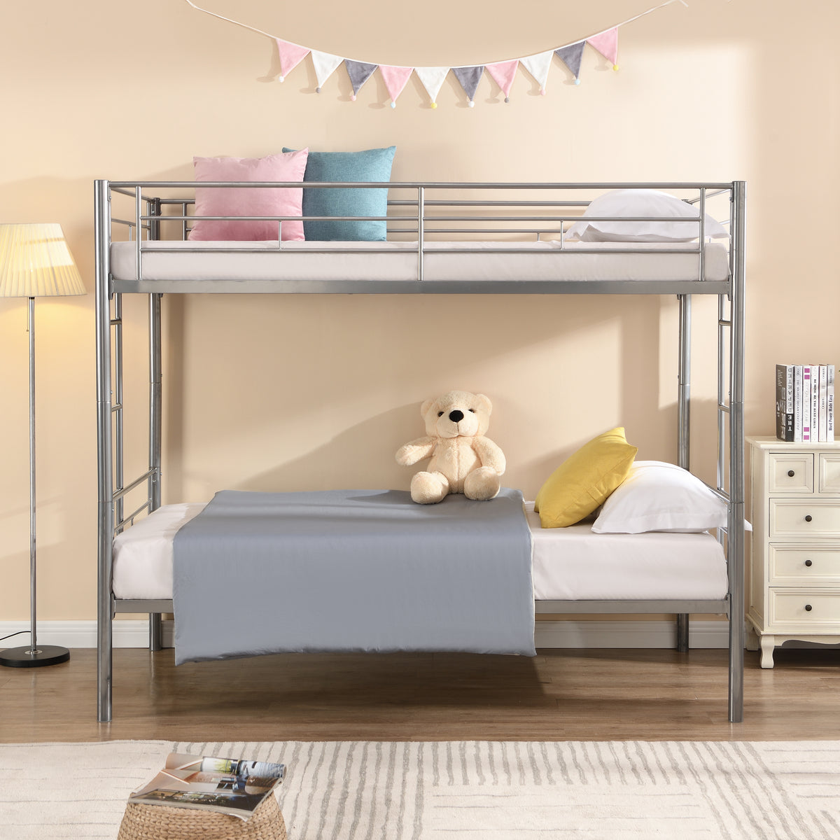 METAL BUNK BED SILVER W311121106-djyc